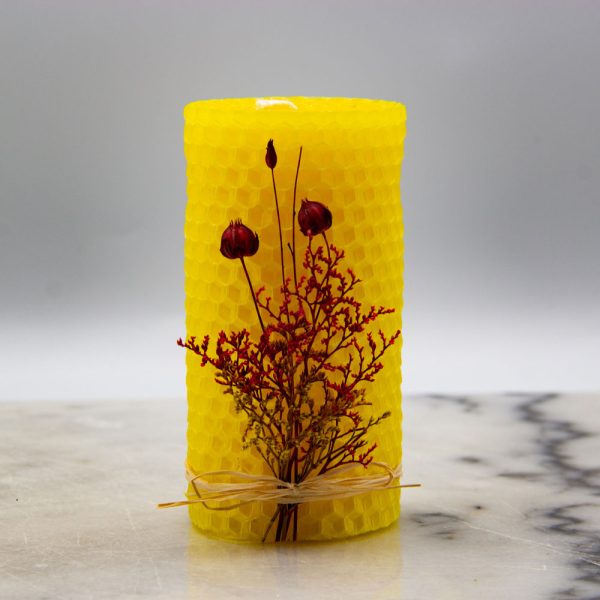 Sunflower Beeswax Candle