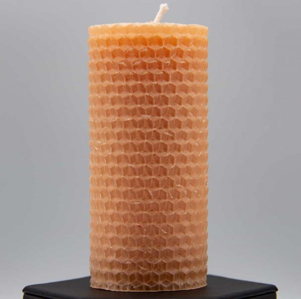 Apricot Beeswax Candle - 4x2 Pillar