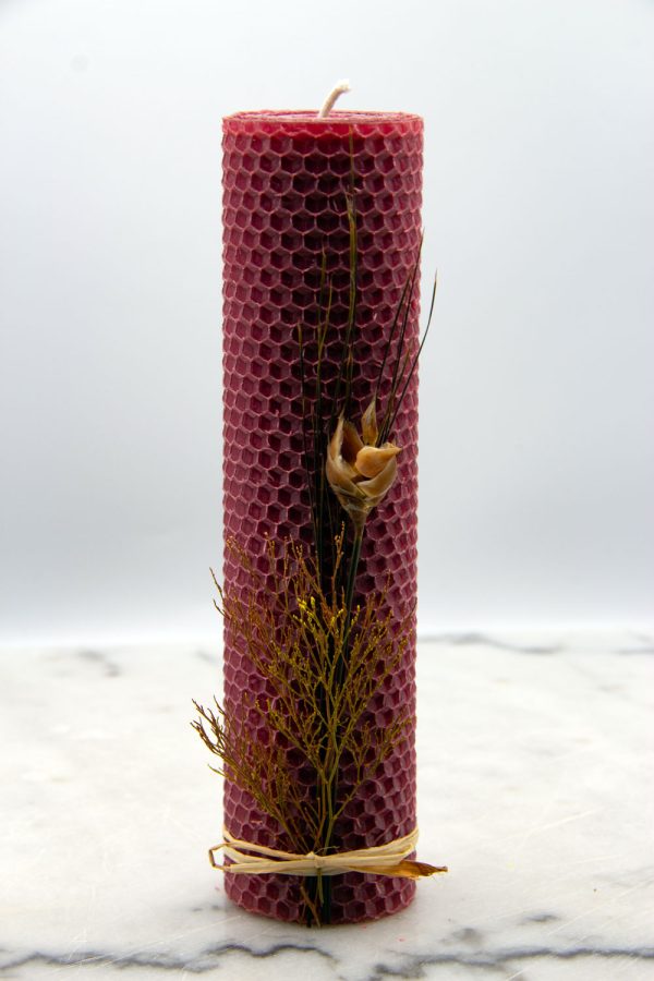 Cranberry Beeswax Candle