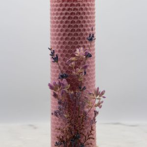 Dusty Pink Beeswax Candle