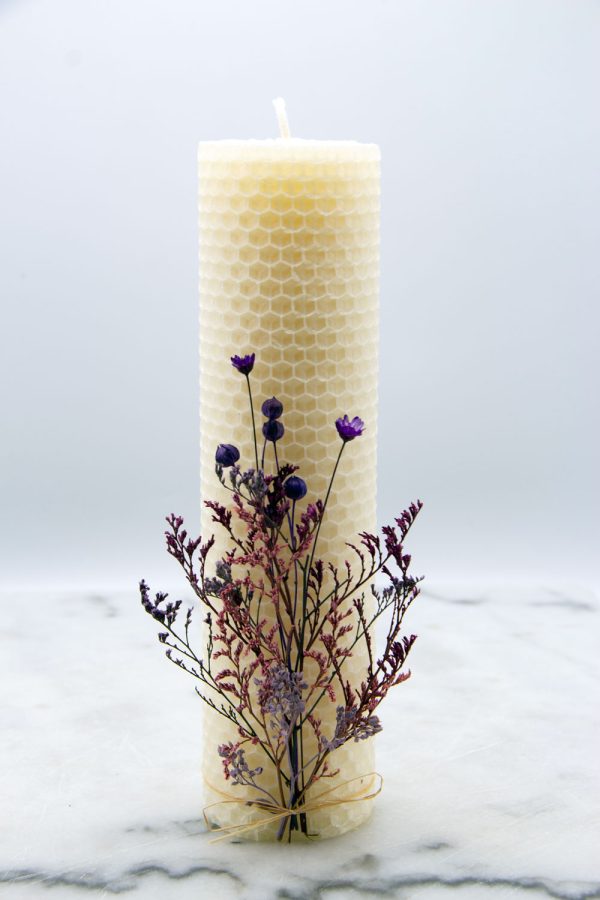 Ivory Beeswax Candle